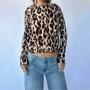 Leopard Cardigan Small Rachel Zoe
